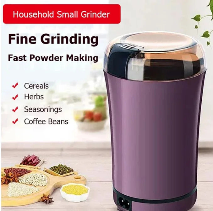 Household Electric Coffee Bean Grinder Quick Fine Grinding Low Noise  Grinder for Spices Nuts and Grains